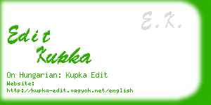 edit kupka business card